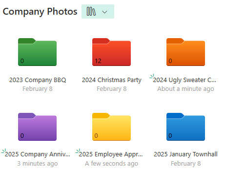 Images Library organized by albums (folders)