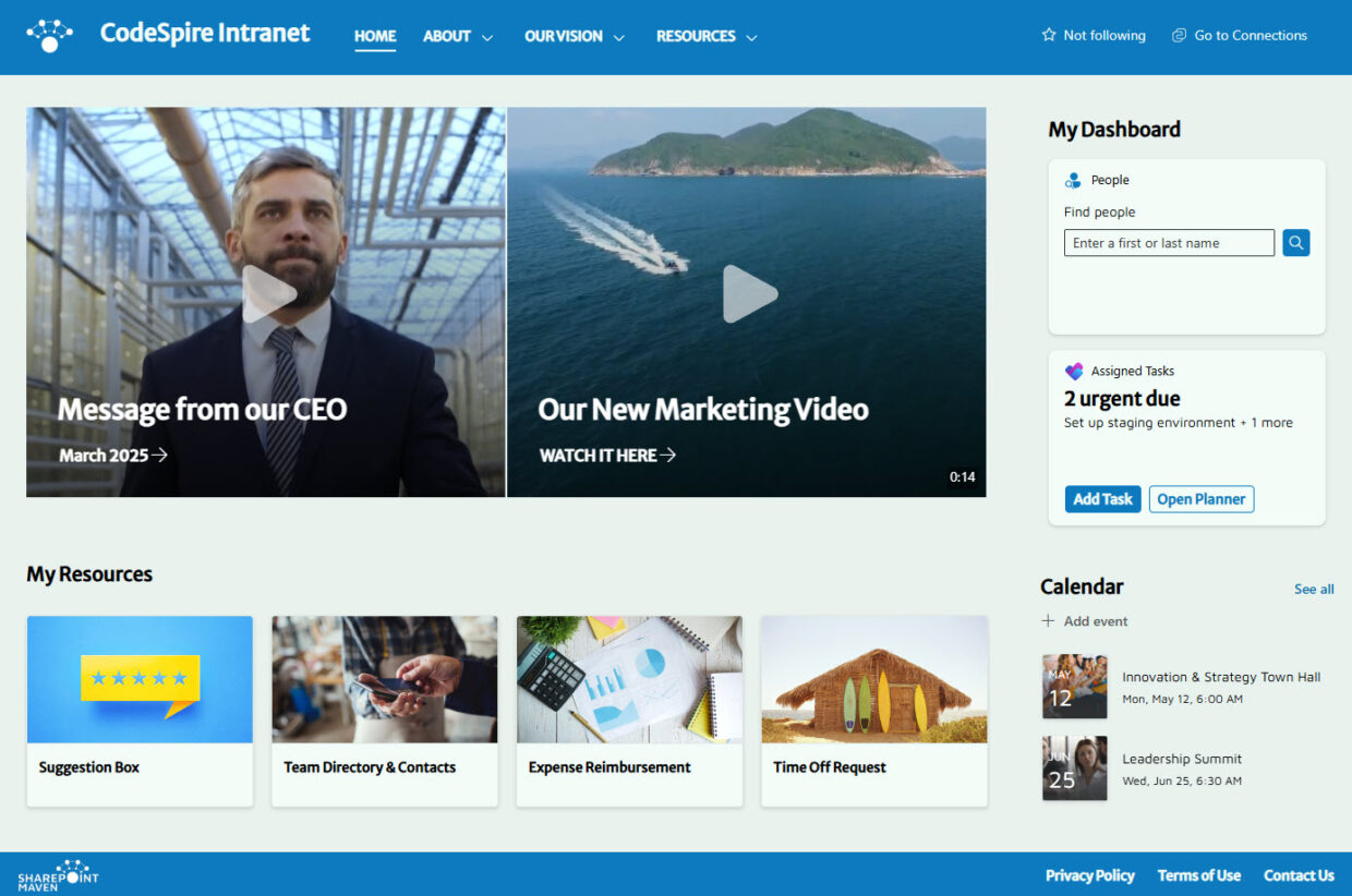 Intranet Homepage