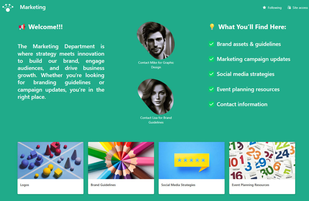 Marketing Site Homepage