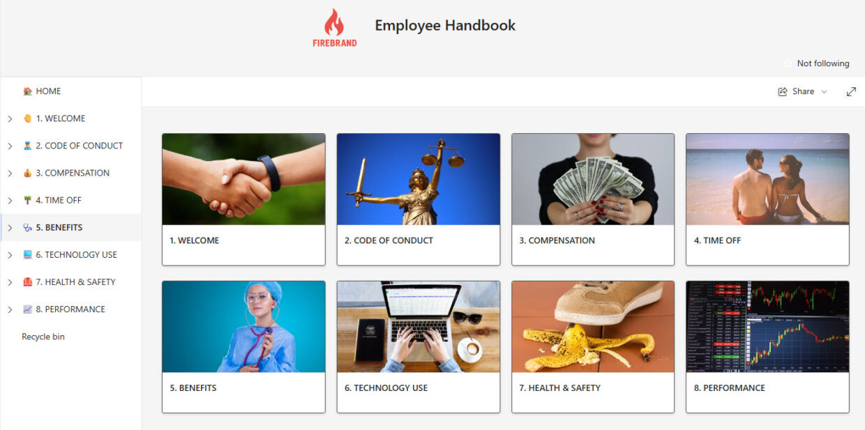 Employee Handbook Main Page