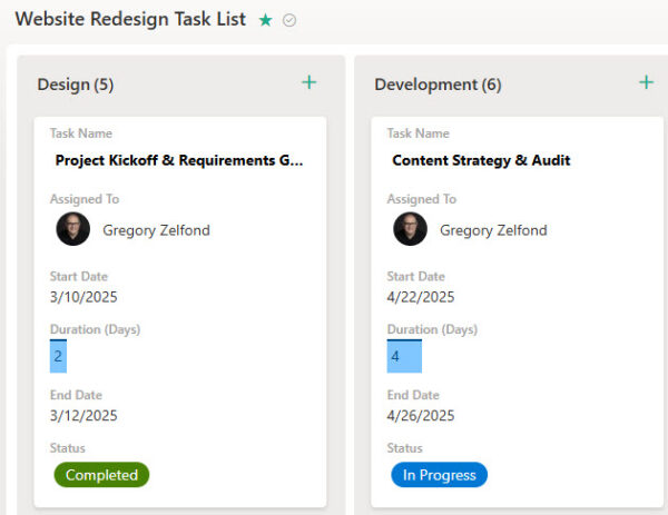 Task List in SharePoint (Lists) | LookBook 365