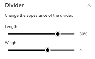 Divider Web Part Settings