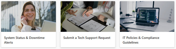 Quick Links Example Grid Layout