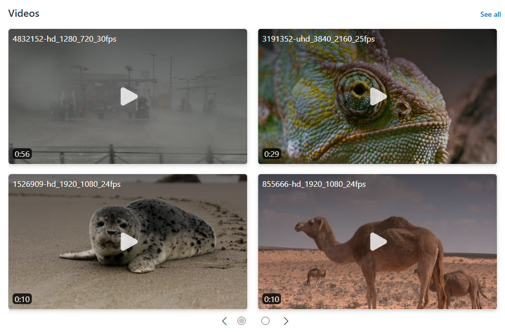 Video Web Part Grid Layout
