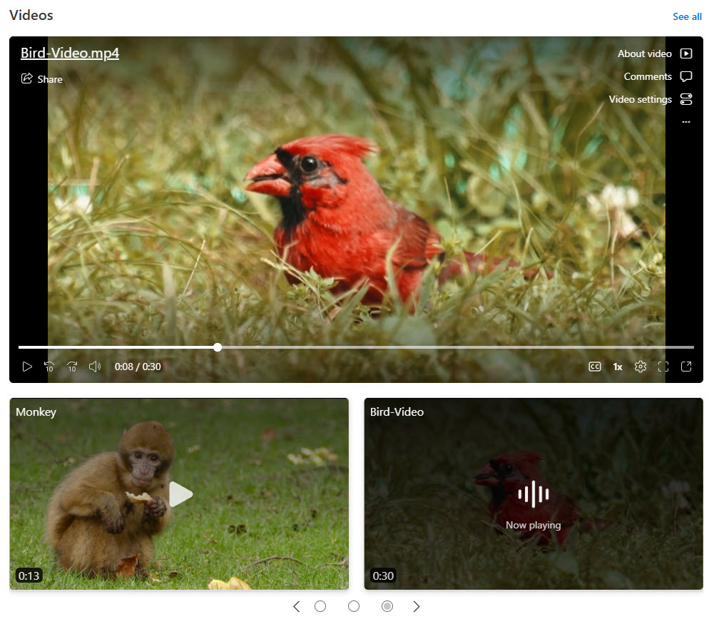Video Web Part Theater Layout