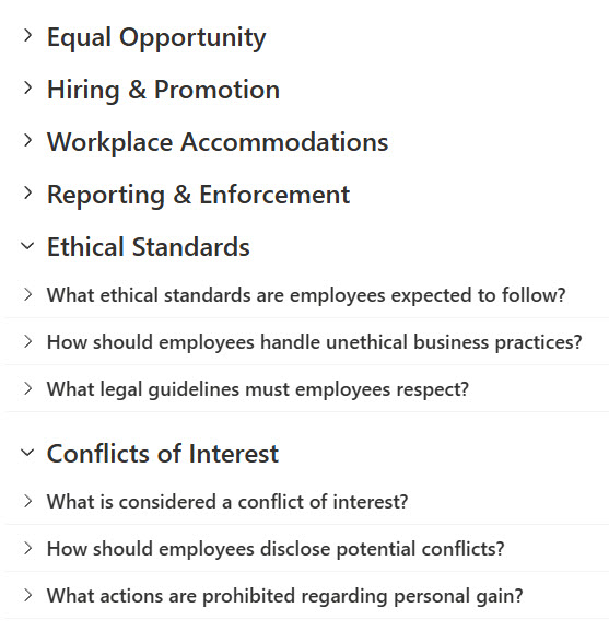 Accordion-Style FAQ Layout