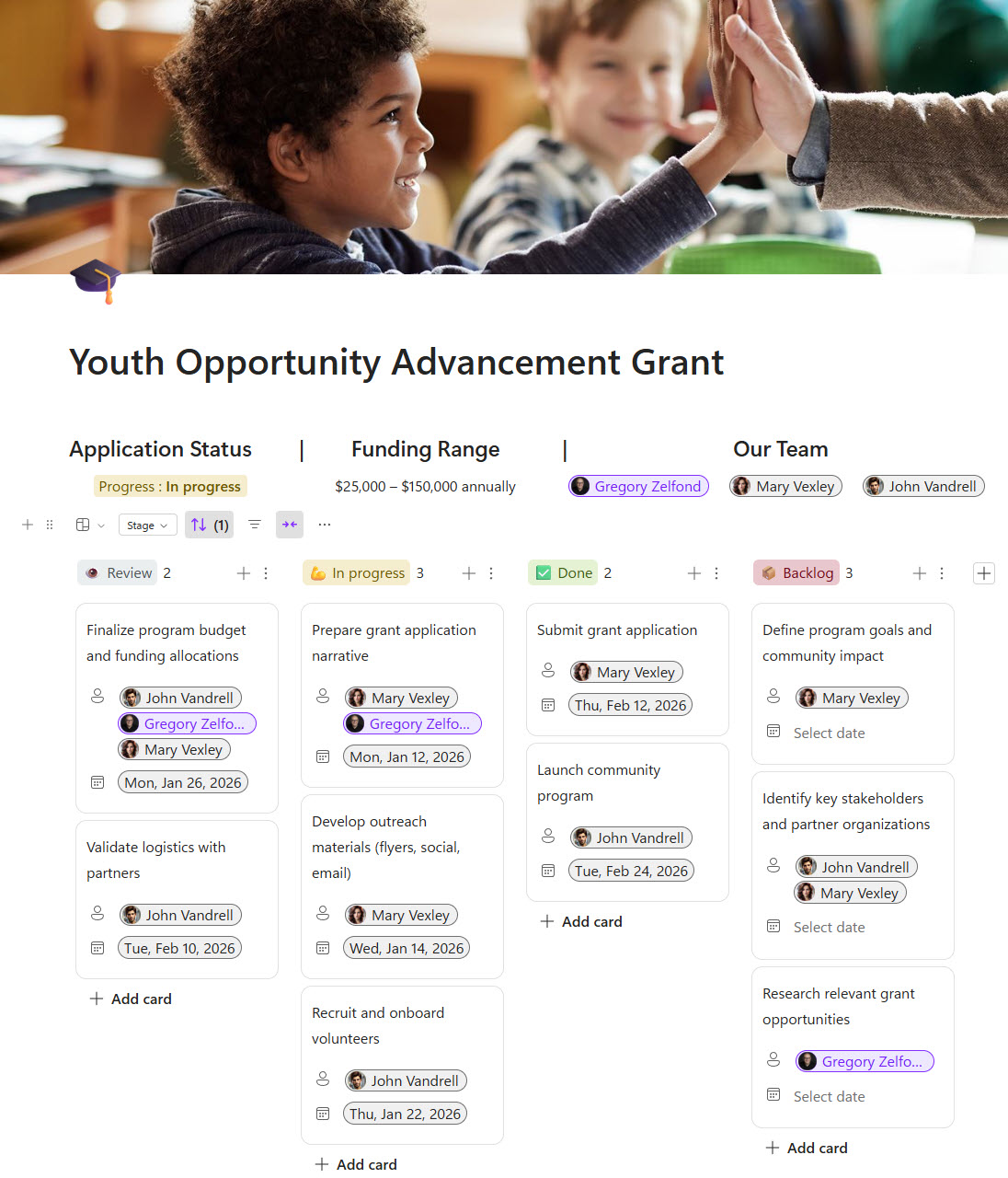 Kanban Board Loop Page