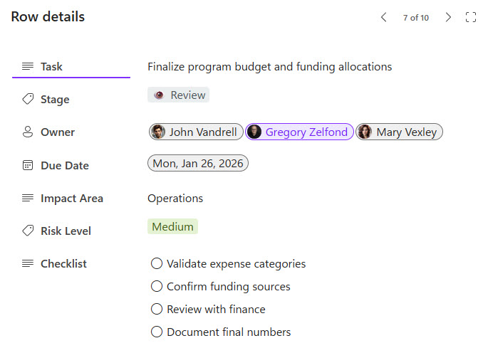 Kanban Board Task Entry