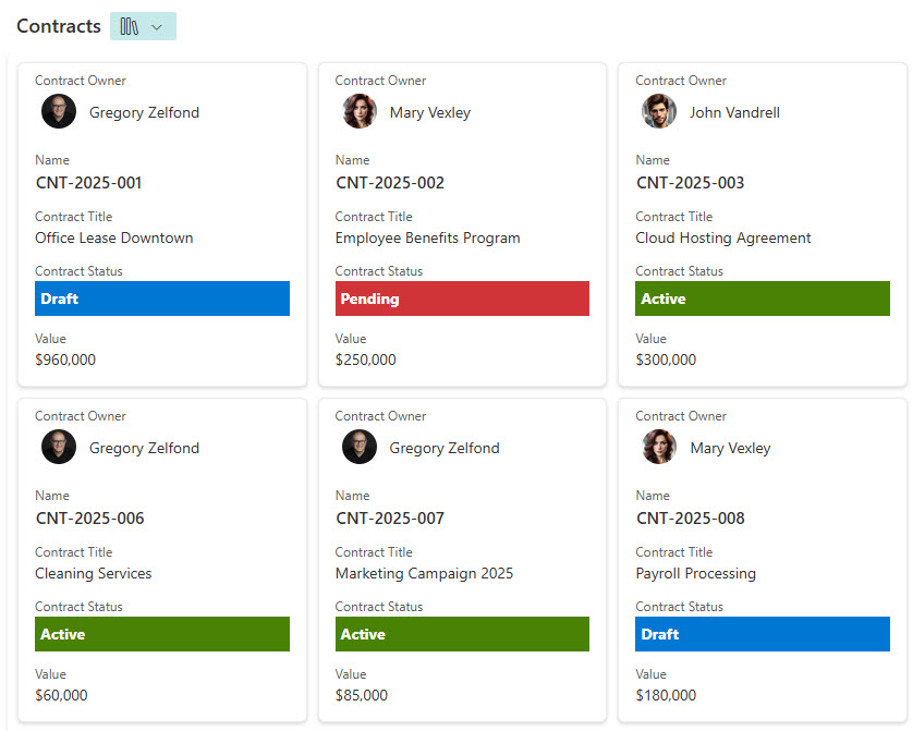 Legal Contracts Gallery View