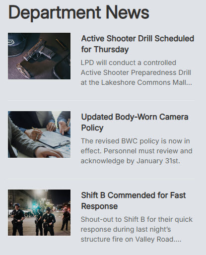 Police Intranet News