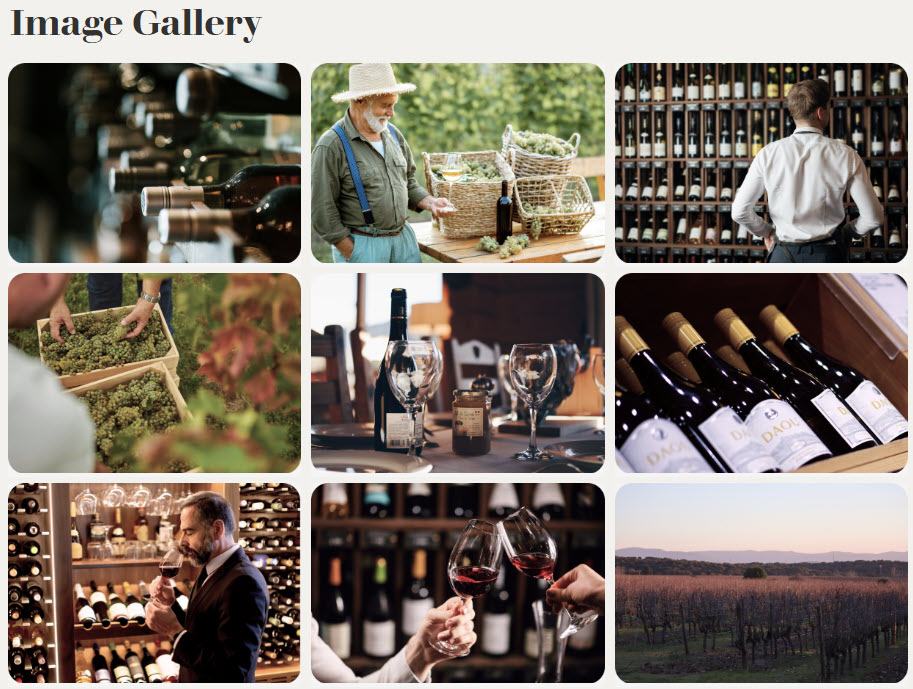 Food & Beverage Intranet Image Gallery