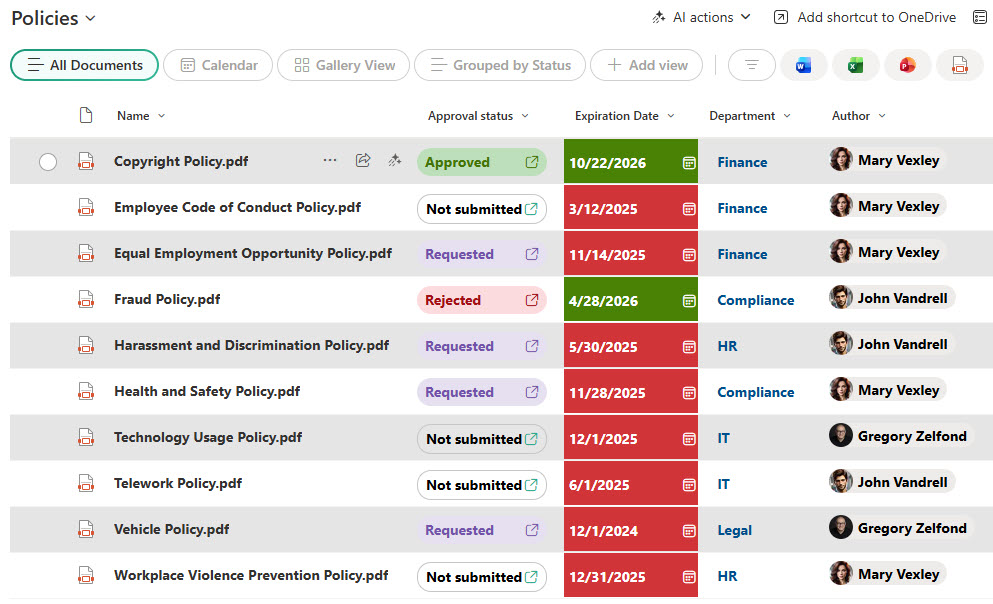 Document Library with Metadata