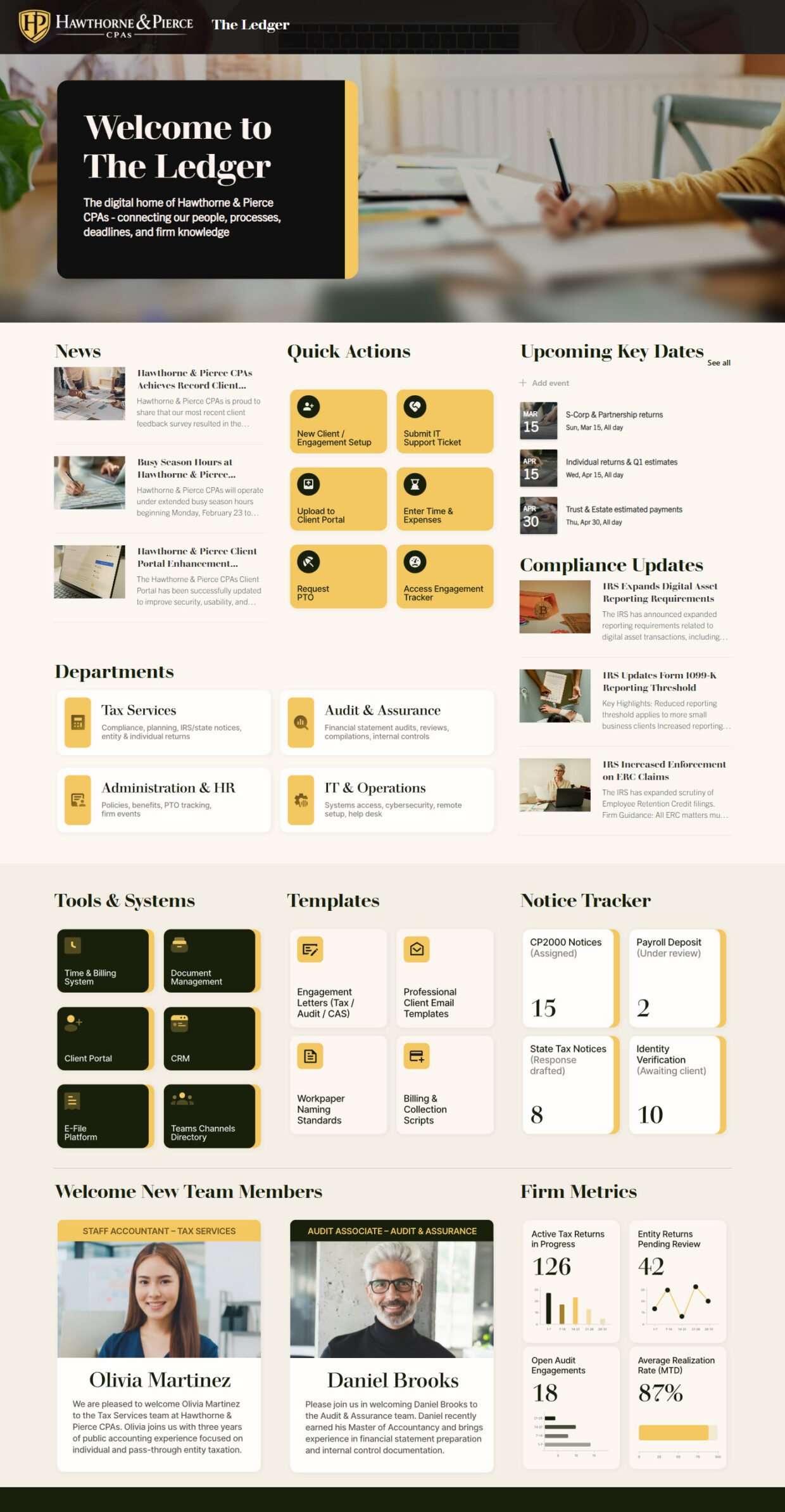CPA Intranet Homepage