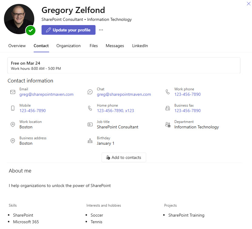 Org Explorer Employee Profile Update