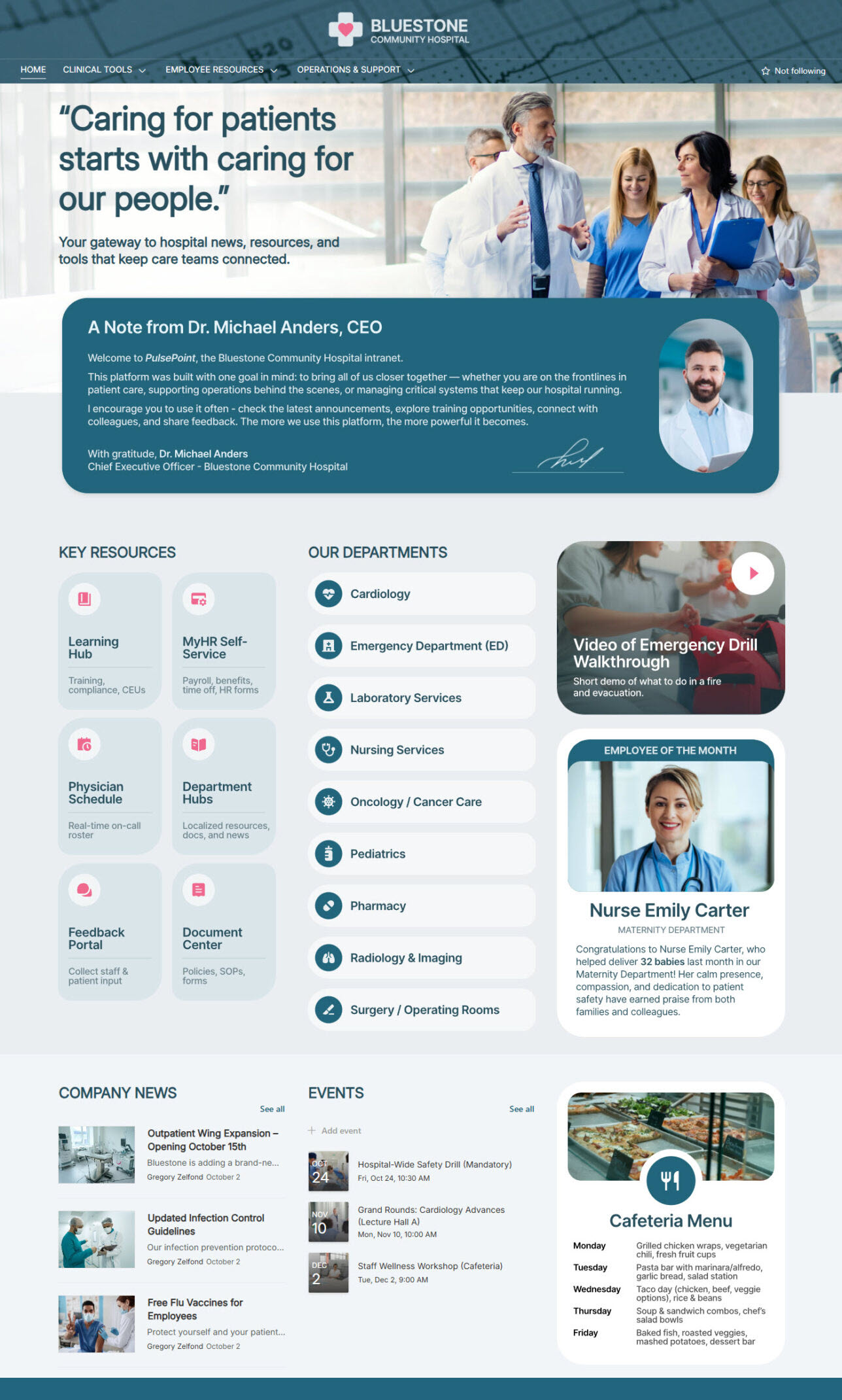 Healthcare Intranet in SharePoint