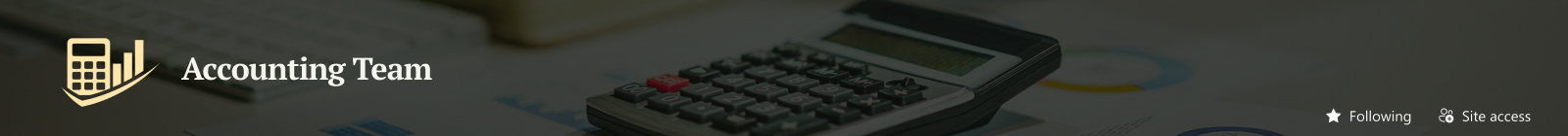 Accounting Team Site Header