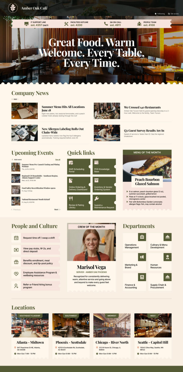 Intranet Homepage Examples | LookBook 365