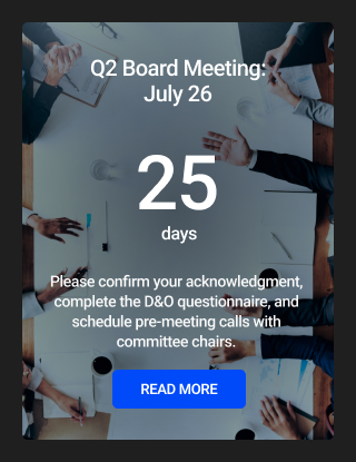 Board of Directors Countdown with CTA