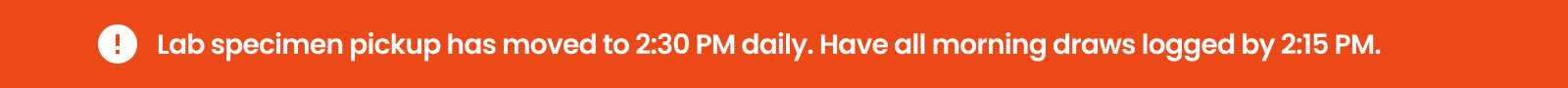 Medical Clinic Intranet Alert Banner