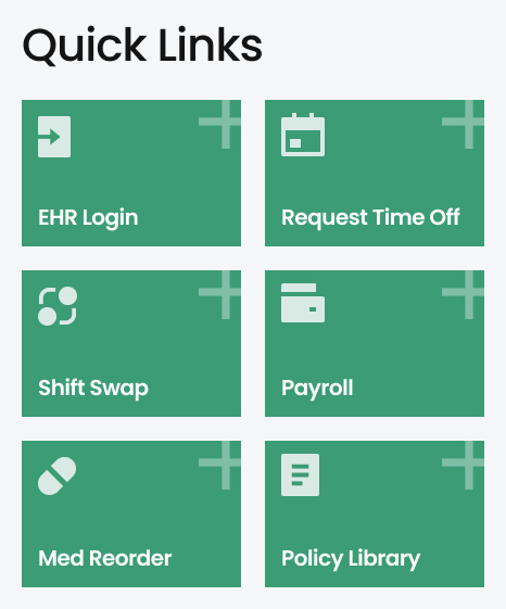 Medical Clinic Intranet Quick Links
