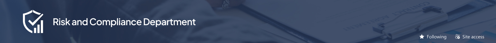 Risk & Compliance Department Header