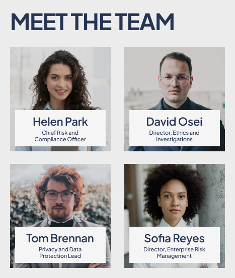 Risk & Compliance Department Meet the Team