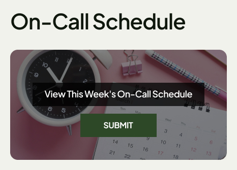 Veterinary Clinic Intranet On-Call Schedule