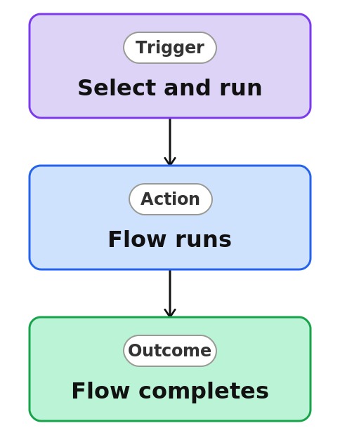 Execute a Flow (Quick Step) Process Diagram