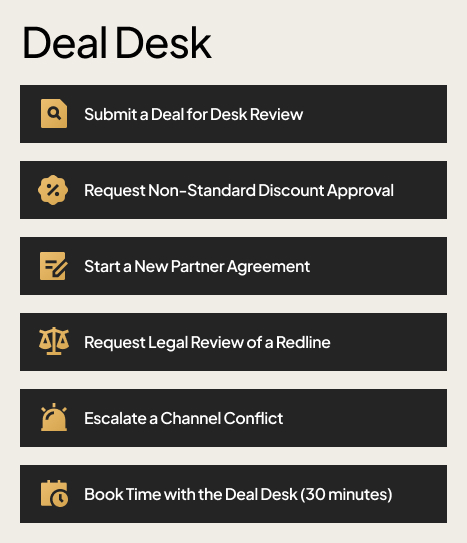Business Development Department Quick Links