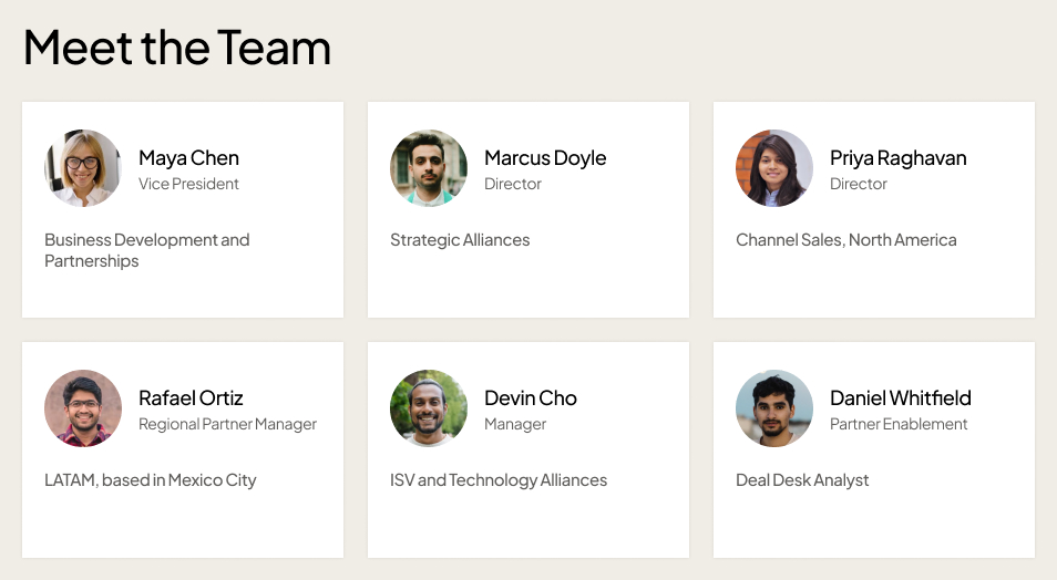 Business Development Department Meet the Team
