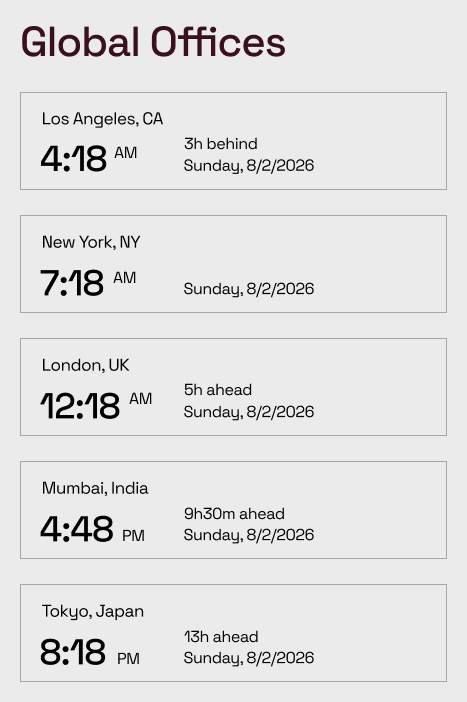 Entertainment/Media Company Intranet World Clock