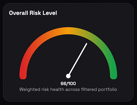 Issues and Risk Dashboard Gauge Chart