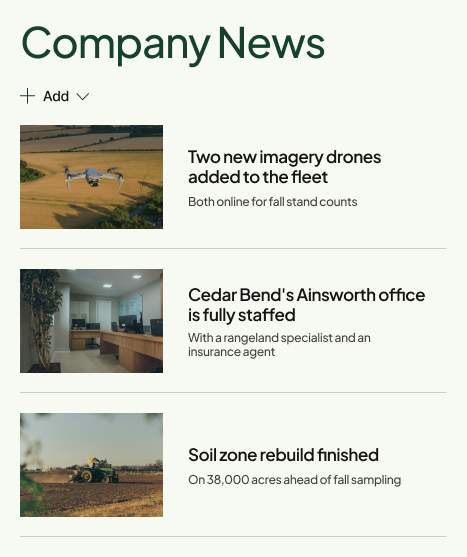 Agriculture Intranet Company News