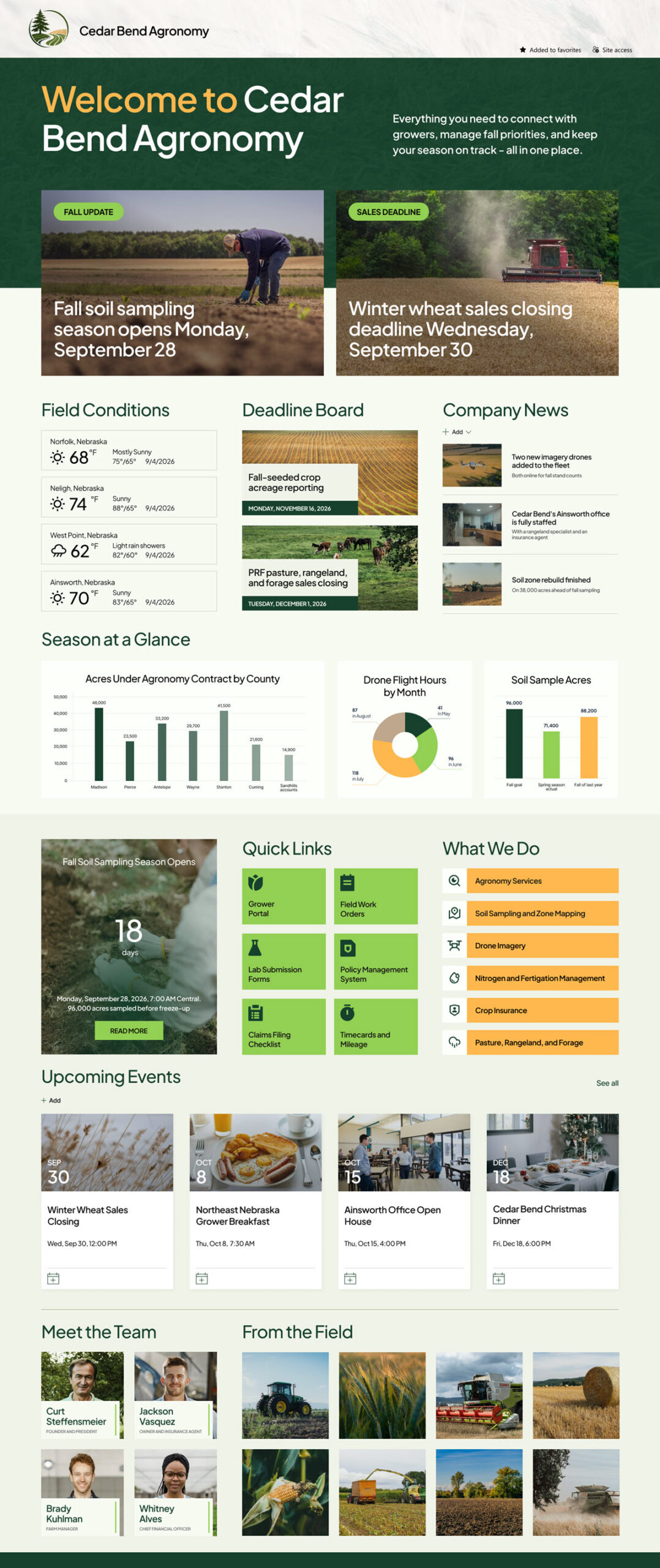 Agriculture Intranet Homepage