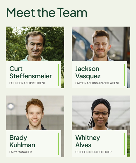 Agriculture Intranet Meet the Team