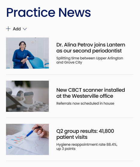 Dental Group Practice News