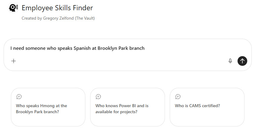 Employee Skills Agent Starter Prompts