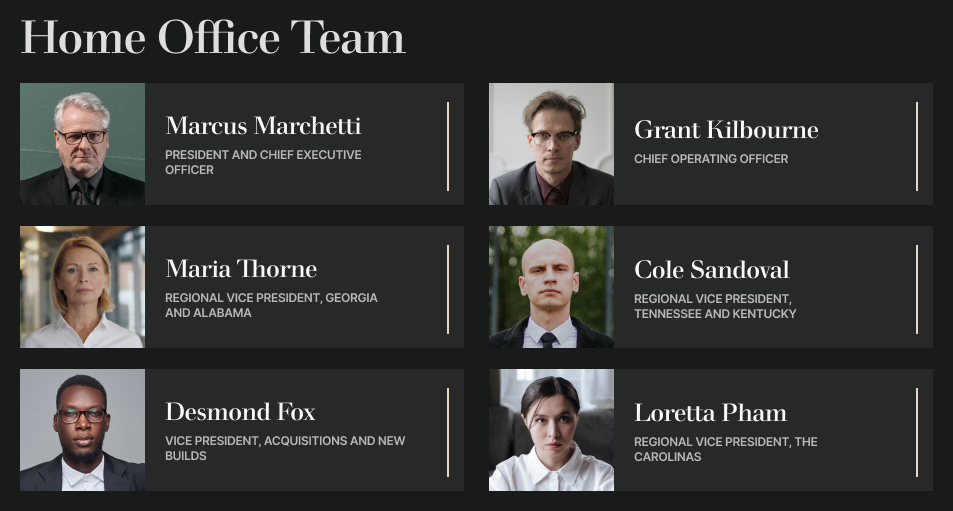 Funeral Home Intranet Home Office Team
