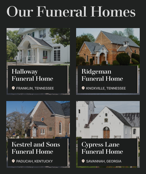Funeral Home Intranet - Locations