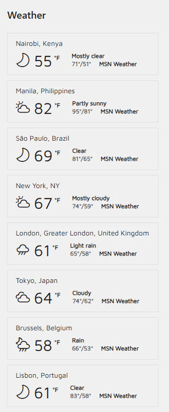 Nonprofit Weather Web Part