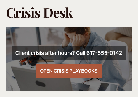 Public Relations Agency Intranet Call to Action