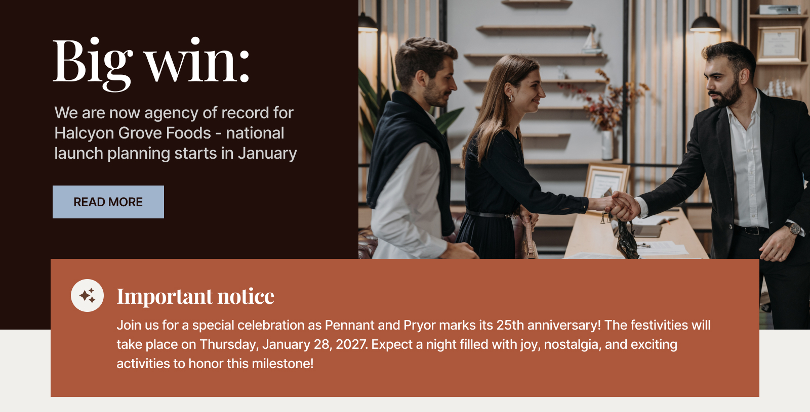 Public Relations Agency Intranet Hero