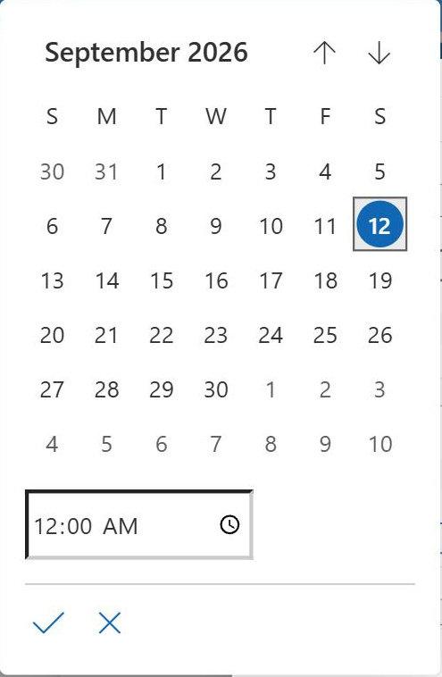 Date and time picker in a SharePoint list form