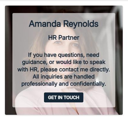 SharePoint Editorial card web part in the Color block layout in a one-third column