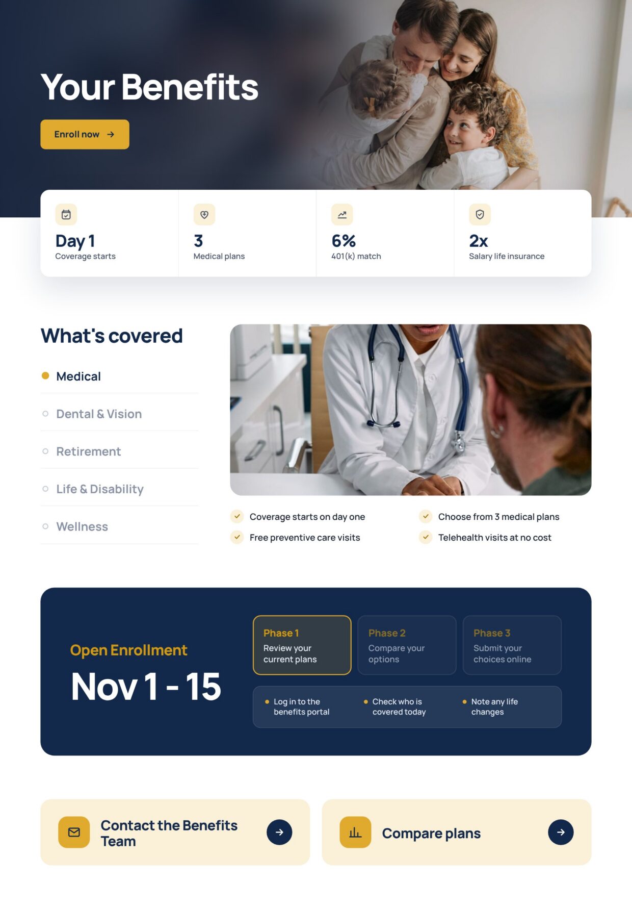 Benefits Overview Page