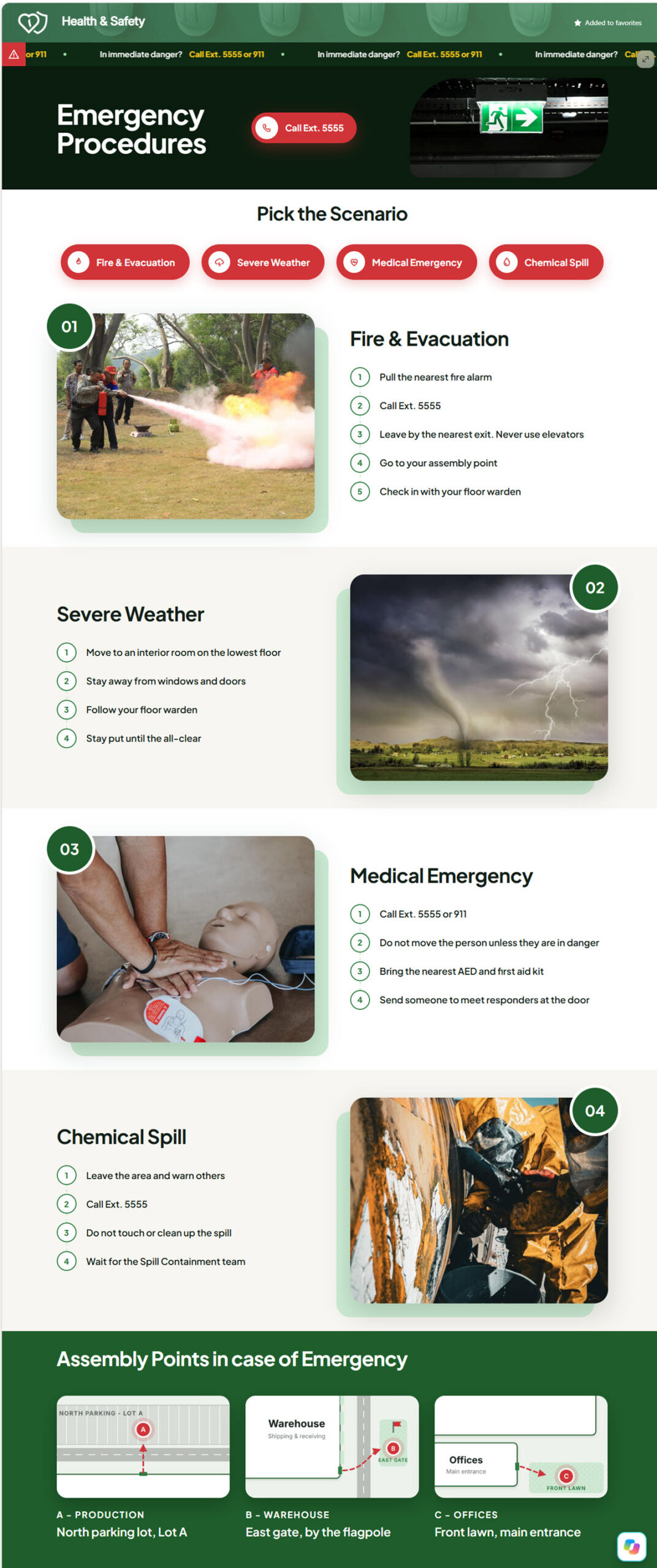Emergency Procedures Main Page