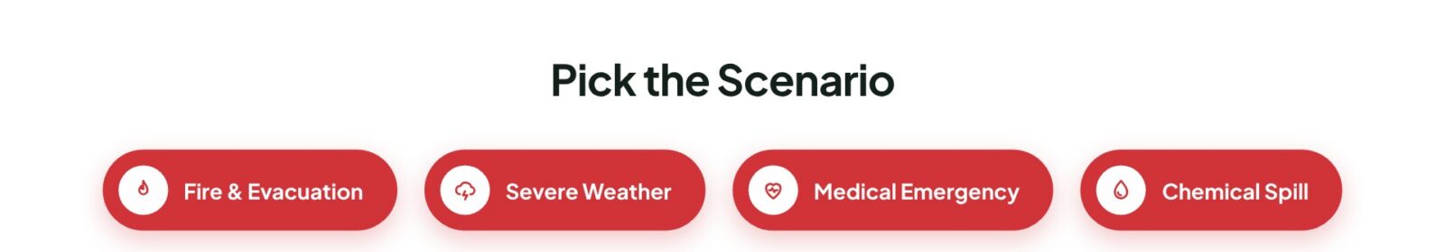 Emergency Procedures Page Scenario Buttons
