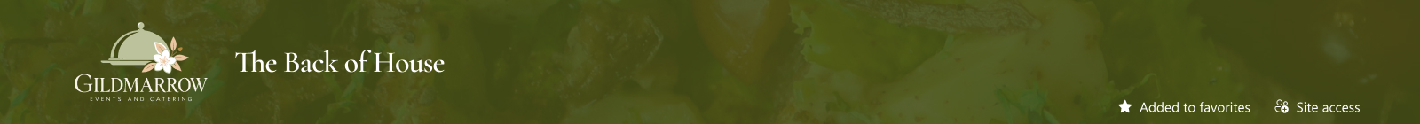 Event and Catering Company Intranet Header