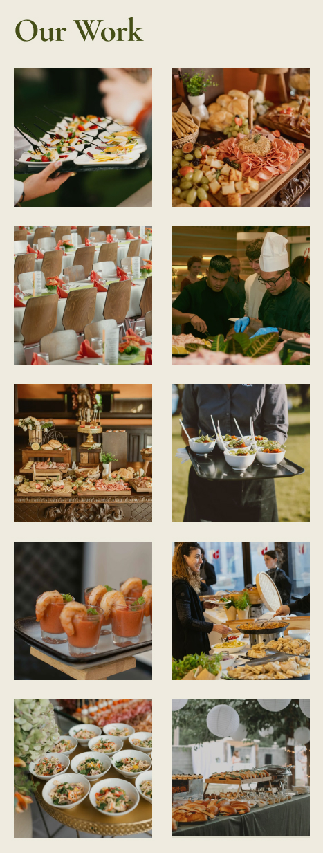 Event and Catering Company Intranet Image Gallery