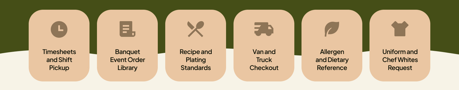 Event and Catering Company Intranet Quick Links